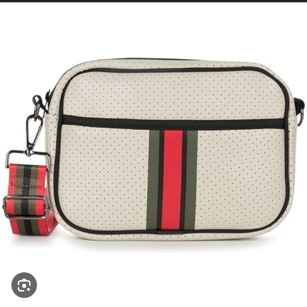 Haute Shore Jeri Bello Crossbody Bag with Red and Black Accents